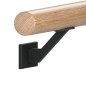 Preview: Handlaufhalter Handlaufträger Wand Holz RAL Schwarz Anthrazit Stahl 42,4/flach rund